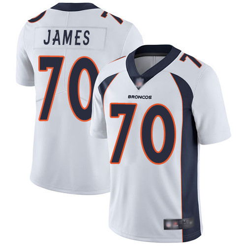 Men Denver Broncos 70 Ja Wuan James White Vapor Untouchable Limited Player Football NFL Jersey